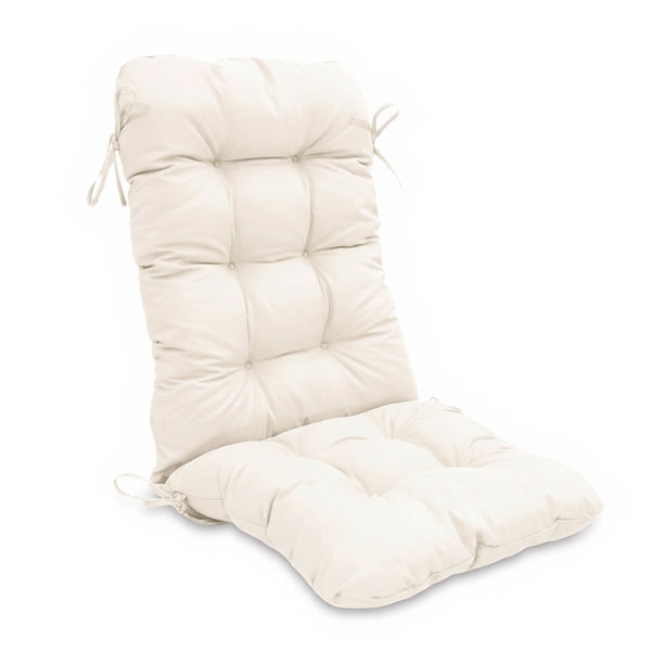 Coussin chaise dossier haut 120x50 Blanc Cassé, vue de trois quarts