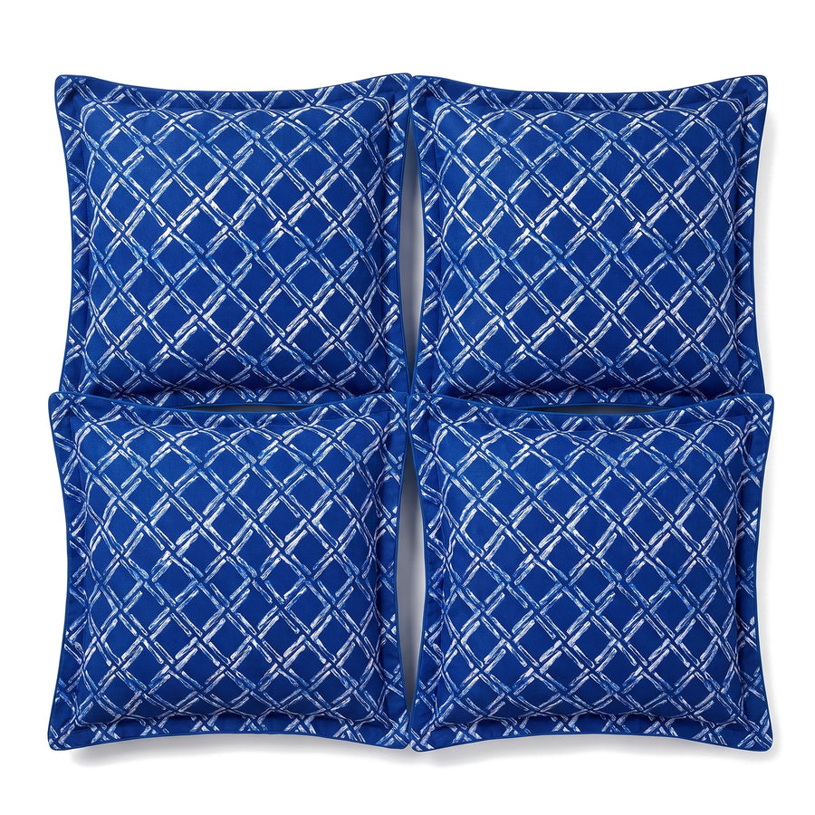 Lote de 4 cojines decorativos 45x45 motivo Náutico Azul