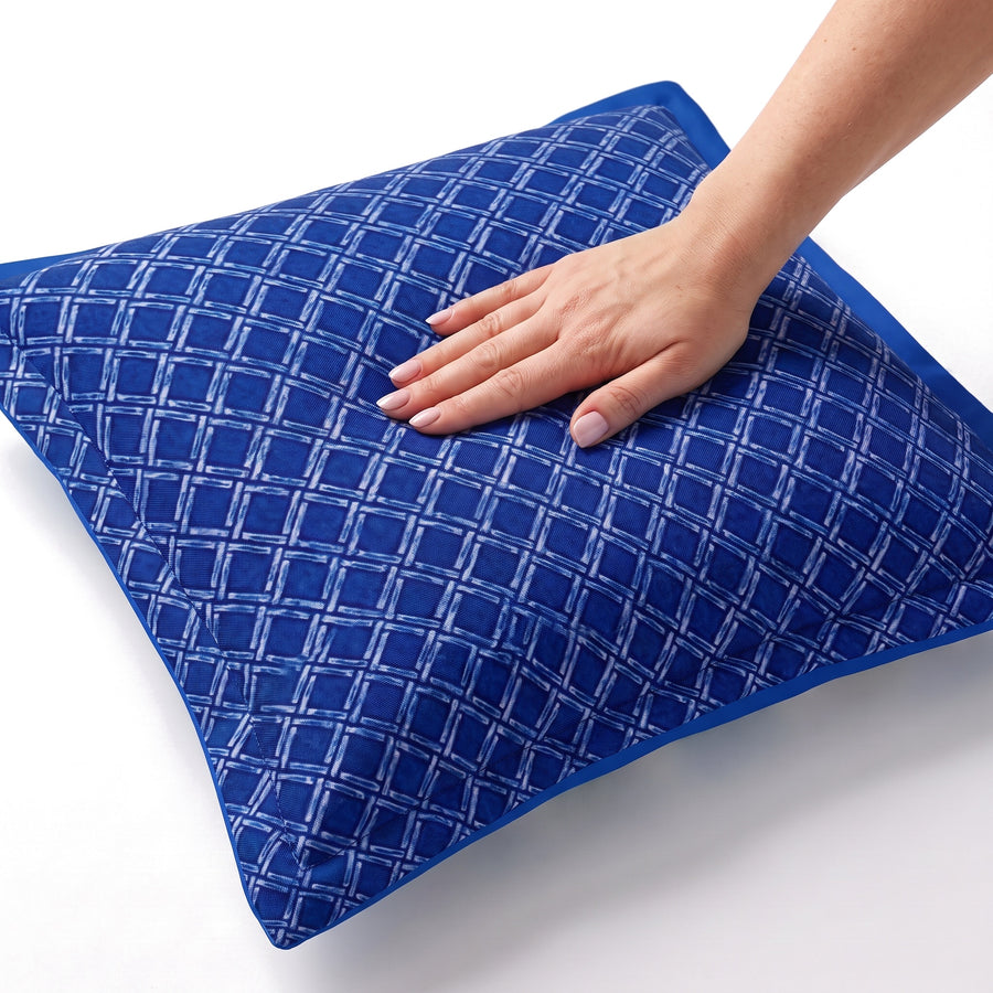 Cojín decorativo 45x45 motivo Náutico Azul – relleno mullido de fibra de poliéster