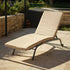 Coussin Bain de Soleil - Matelas pour Transat Dehoussable- 185x60x5cm - Beige - Deco-arts.fr