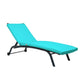 Coussin Bain de Soleil - Matelas pour Transat Dehoussable- 185x60x5cm - Bleu caraibes - Deco-arts.fr