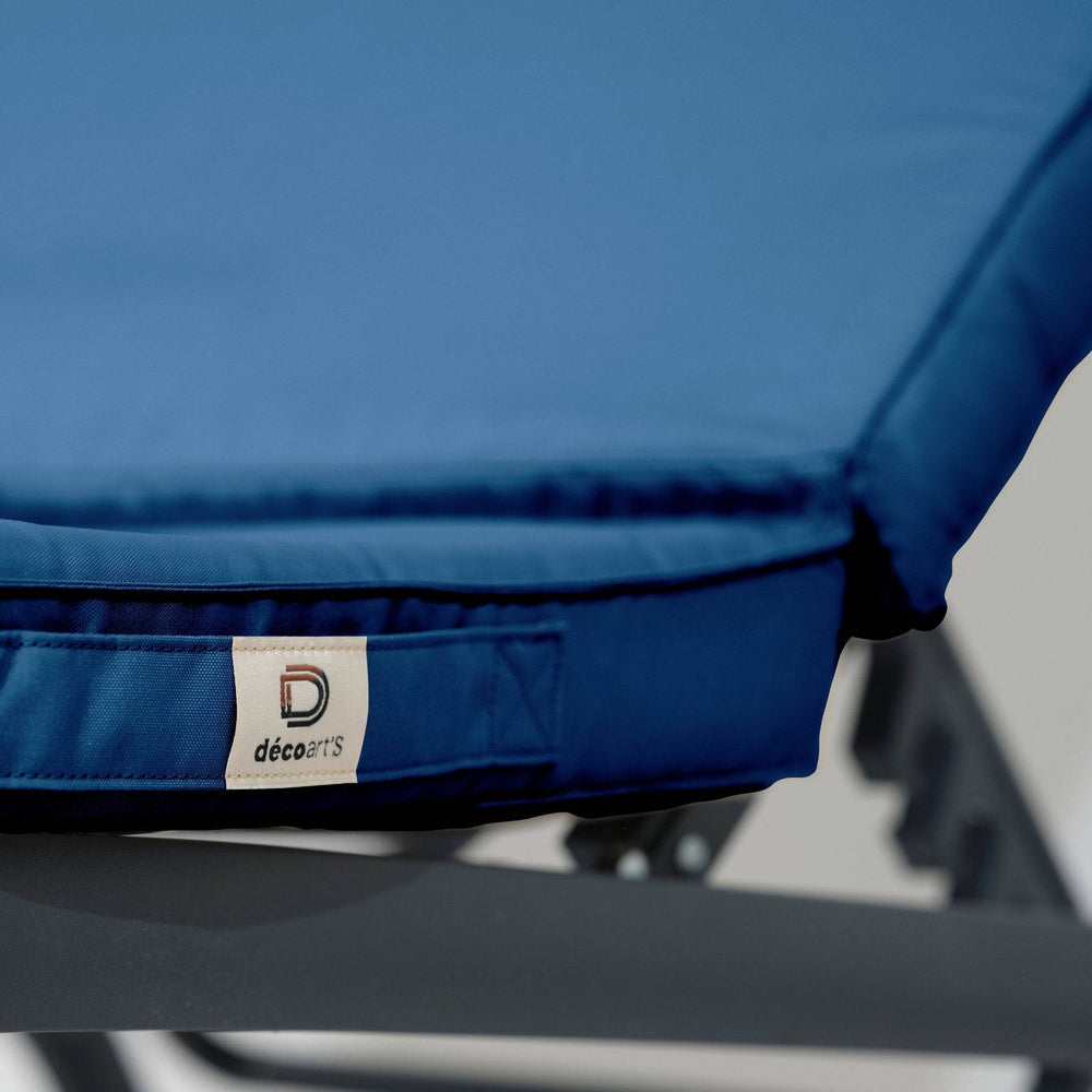 Colchoneta para Tumbona 185x60 Azul Petróleo, tejido anti-UV e hidrófugo