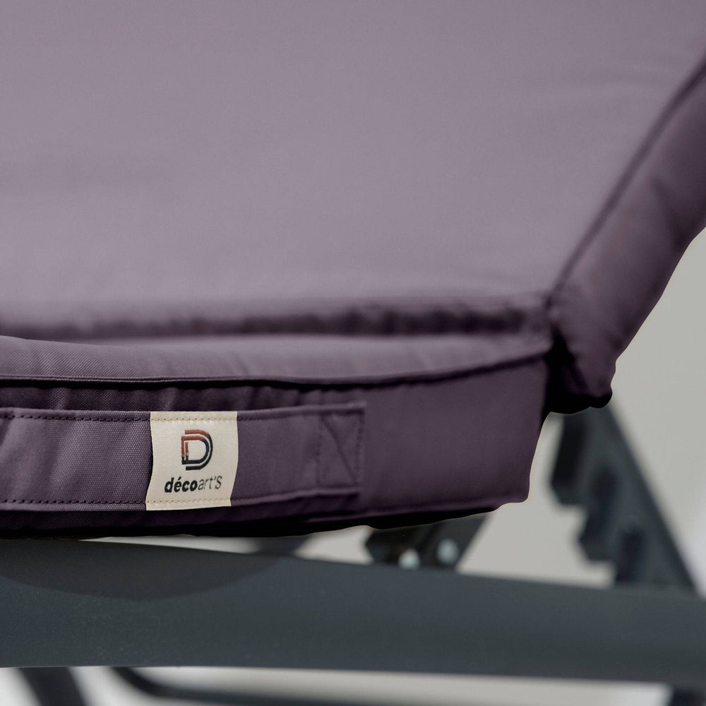 Colchoneta para Tumbona 185x60 Gris Carbón, funda desenfundable