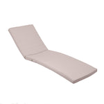 Matelas bain de soleil gris galet pour transat, 185x60 cm, déhoussable et imperméable, confort pour chaise longue.