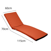 Coussin Bain de Soleil Terracotta  - Matelas pour Transat Déhoussable - 185x60x5cm - Deco-arts.fr