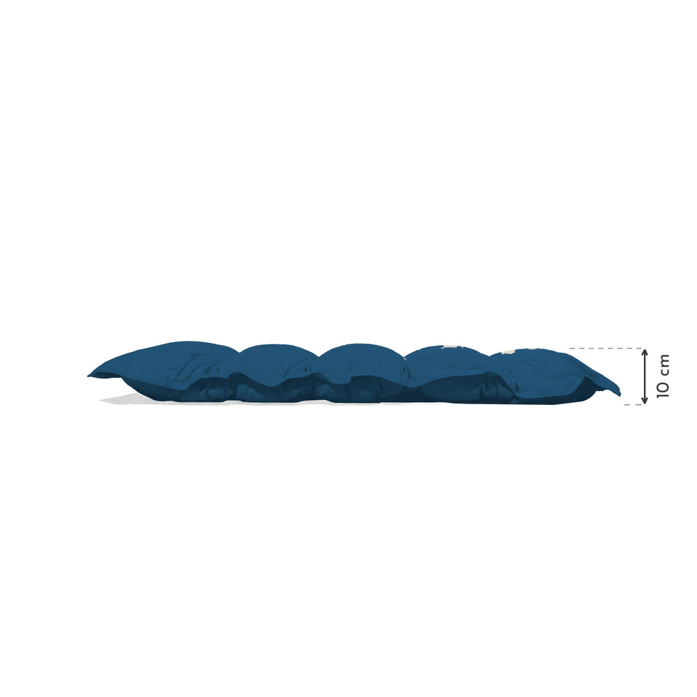 Cojín Acolchado para Banco y Suelo 120x60 Azul Petróleo, tejido hidrófugo