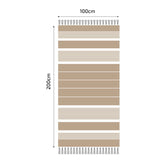 Fouta en coton arthur 100x200cm beige - Deco-arts.fr