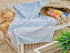 Fouta en coton arthur 100x200cm bleu ciel - Deco-arts.fr