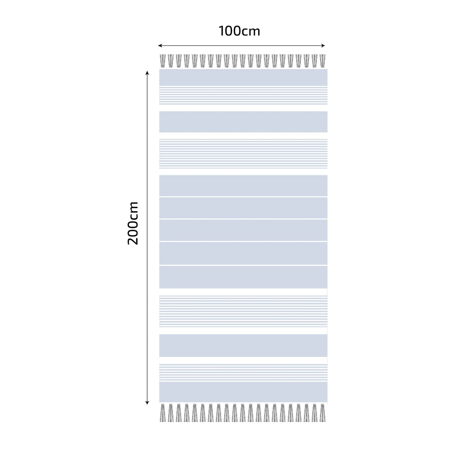Fouta en coton arthur 100x200cm bleu ciel - Deco-arts.fr
