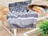 Fouta en coton arthur 100x200cm bleu marine - Deco-arts.fr