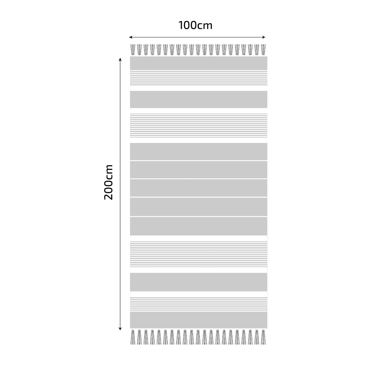 Fouta en coton arthur 100x200cm gris argent - Deco-arts.fr