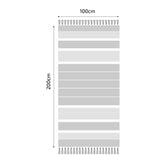 Fouta en coton arthur 100x200cm gris argent - Deco-arts.fr