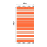 Fouta en coton arthur 100x200cm orange - Deco-arts.fr
