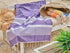 Fouta en coton arthur 100x200cm violet - Deco-arts.fr
