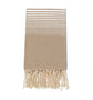 Fouta en coton miami 100x200cm beige - Deco-arts.fr