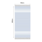 Fouta en coton miami 100x200cm bleu ciel - Deco-arts.fr
