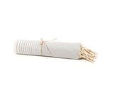 Fouta en coton miami 100x200cm gris argent - Deco-arts.fr