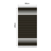 Fouta en coton miami 100x200cm gris foncé - Deco-arts.fr