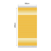 Fouta en coton miami 100x200cm jaune - Deco-arts.fr