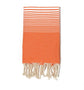 Fouta en coton miami 100x200cm orange - Deco-arts.fr