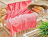 Fouta en coton miami 100x200cm rouge - Deco-arts.fr