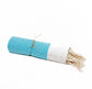Fouta en coton petit losange 100x200cm turquoise - Deco-arts.fr