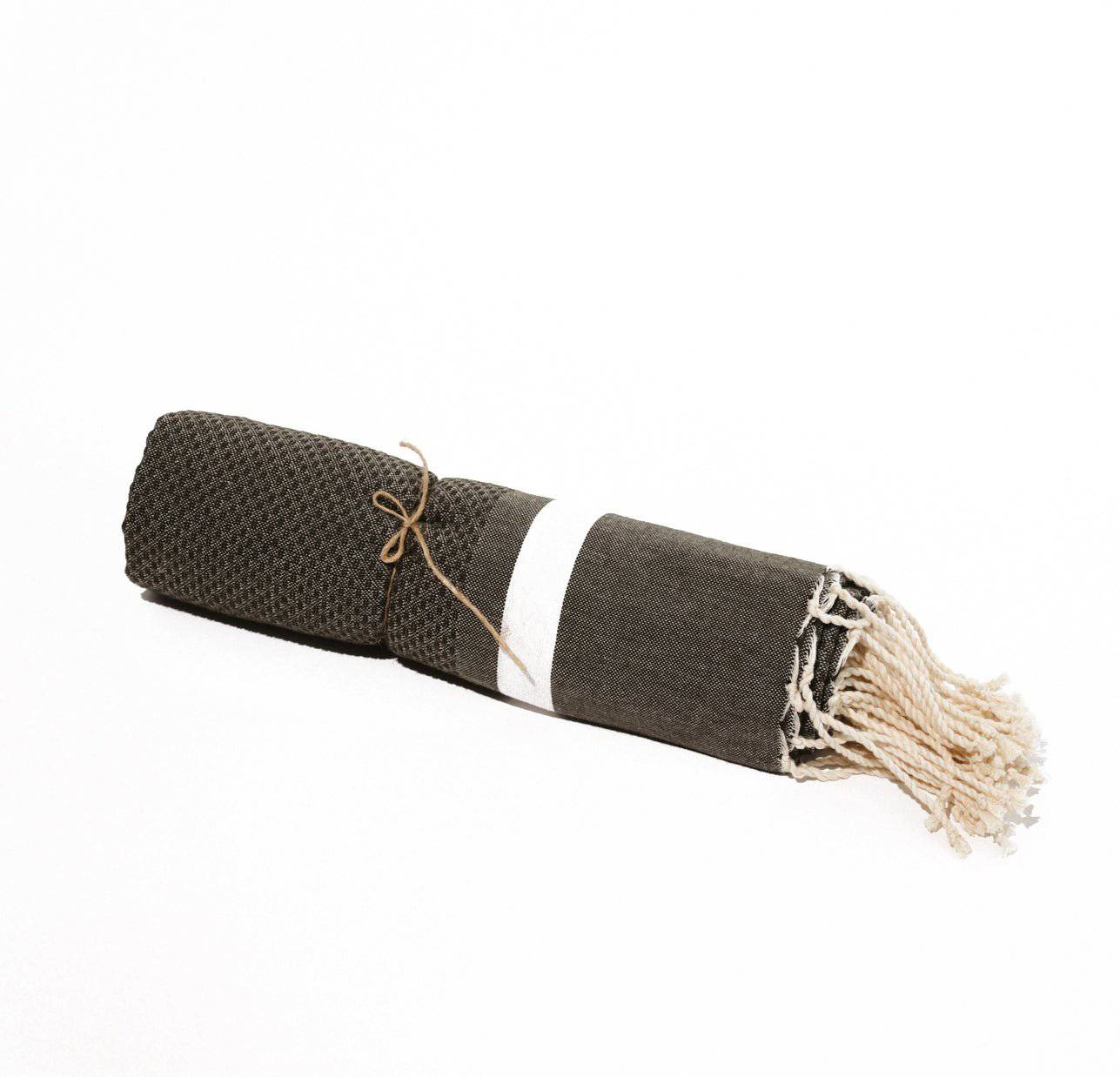 Fouta en coton tissage nid d&