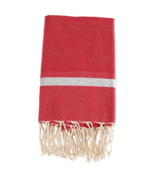Fouta en coton tissage nid d&