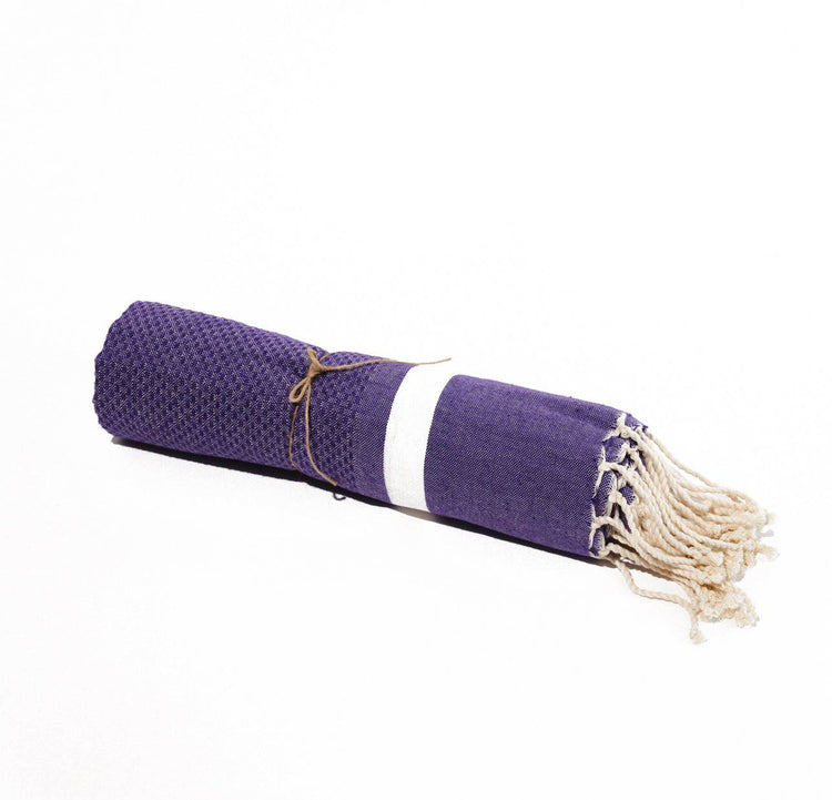 Fouta en coton tissage nid d&