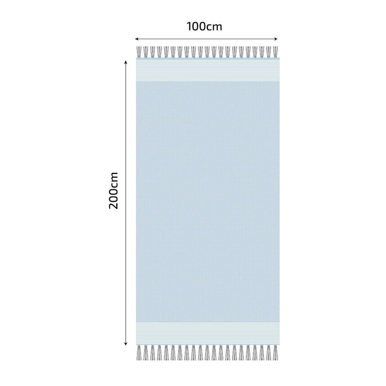 Fouta en coton tissage nid d&
