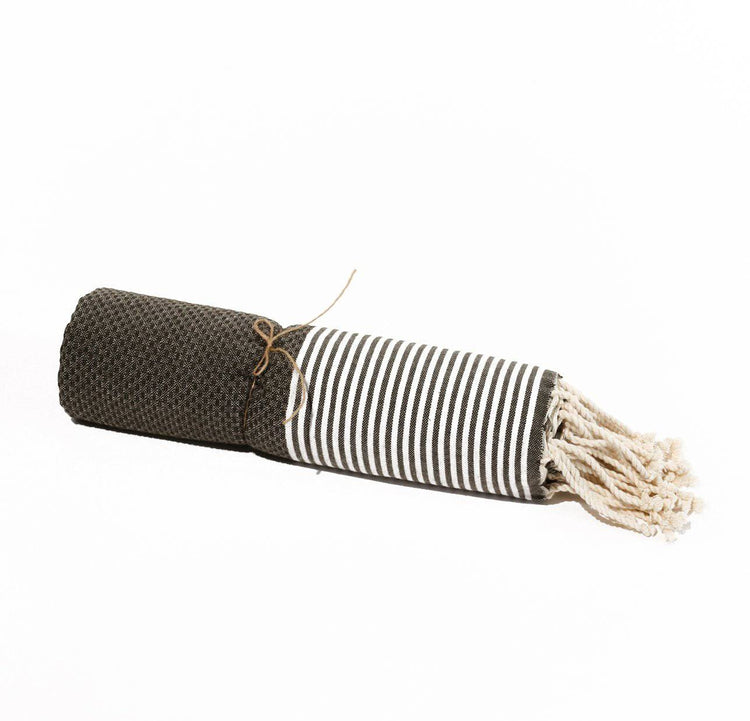 Fouta en coton tissage nid d&