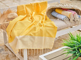 Fouta en coton tissage nid d&
