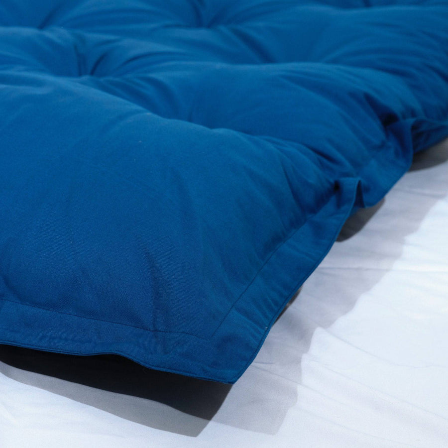 Colchoneta de Suelo XXL 195x100 Azul Petróleo, tejido de poliéster