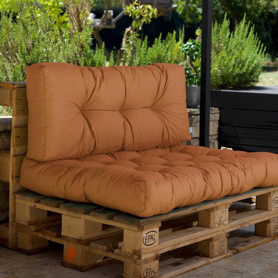 Ensemble Coussins Palette 120x80 Rouille, tissu anti-UV et déperlant