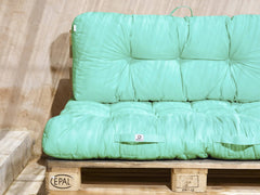 Ensemble Coussins Palette 120x80 Vert Mint - Imperméable & Épais 15cm
