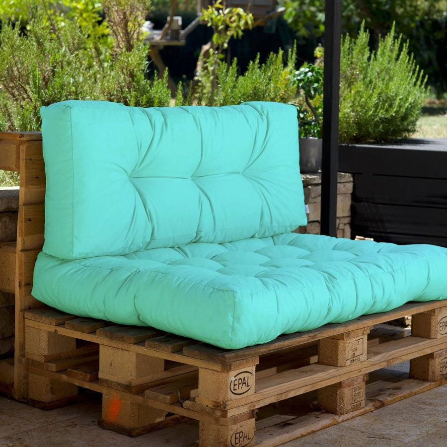 Ensemble Coussins Palette 120x80 Vert Mint, tissu anti-UV et déperlant