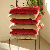 Lot de 4 Galettes de chaise 40 x 40 cm - Rouge piment - Deco-arts.fr