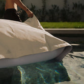 Housse pour Pouf Géant XXL 180x140cm Flottant pour Piscine - Beige - Deco-arts.fr