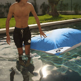 Pouf Géant XXL Déhoussable, Flottant pour Piscine, Deco Arts Bleu pétrole - Deco-arts.fr