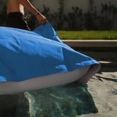 Housse pour Pouf Géant XXL 180x140cm Flottant pour Piscine - Bleu pétrole - Deco-arts.fr