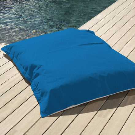 Pouf Géant Flottant 180x140 Bleu Pétrole - Piscine & XXL (Billes)