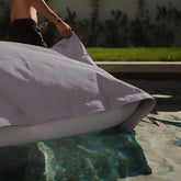 Housse pour Pouf Géant XXL 180x140cm Flottant pour Piscine - Gris galet - Deco-arts.fr