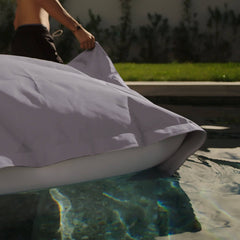 Pouf Géant Flottant 180x140 Gris Galet - Piscine & XXL (Billes)