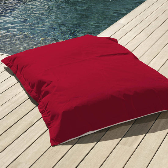 Housse pour Pouf Géant XXL 180x140cm Flottant pour Piscine - Rouge piment - Deco-arts.fr