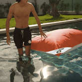 Housse pour Pouf Géant XXL 180x140cm Flottant pour Piscine - Terracotta - Deco-arts.fr