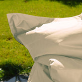 Pouf Géant XXL Intérieur et Extérieur, Déhoussable, Salon, Jardin, Deco Arts Beige - Deco-arts.fr