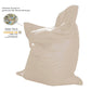 Beige XXL pouf for outdoor use, waterproof and removable cover, perfect for garden or patio by Deco-arts.fr.
