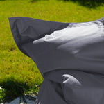 Housse de pouf géant XXL 180x140 cm en gris carbone, déhoussable pour intérieur et extérieur, pour beanbag Deco-arts.fr