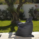Pouf Géant XXL Intérieur et Extérieur, Déhoussable, Salon, Jardin, Deco Arts Gris carbone - Deco-arts.fr