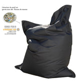 Pouf Géant XXL Intérieur et Extérieur, Déhoussable, Salon, Jardin, Deco Arts Gris carbone - Deco-arts.fr